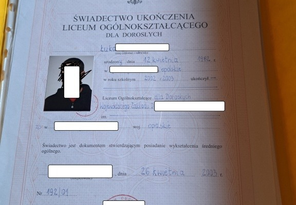 Ogłoszenie - Tu kupisz świadectwo średnie z wpisem , maturę z wpisem,kupię maturę z wpisem , kupię świadectwo z wpisem - Śląskie - 800,00 zł