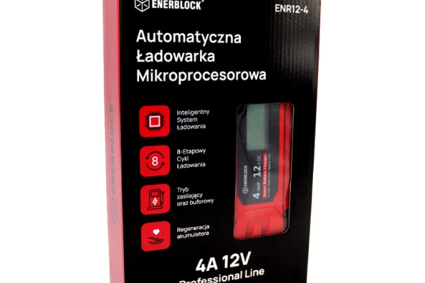Ogłoszenie - Automatyczna ładowarka mikroprocesorowa Enerblock 6/12V 4A LFP AGM GEL EFB - Gdańsk - 169,00 zł