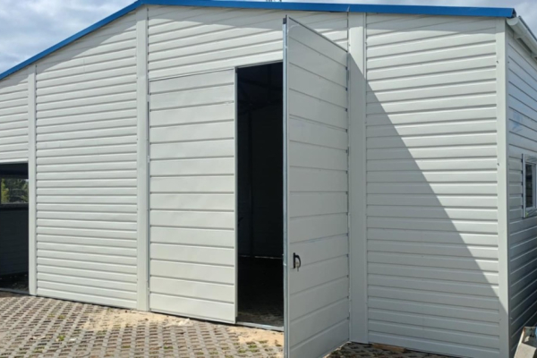 Ogłoszenie - Garaż blaszany/Hala dwuspadowy 9x6m Biały RAL PREMIUM - Kalisz - 34 300,00 zł