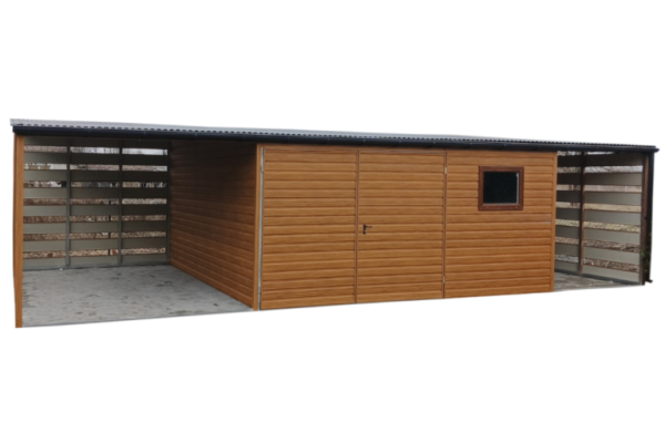 Ogłoszenie - Garaż Blaszany + wiaty Panelowe 10x5m złoty dąb brama dwuskrzydłowa, okno - Piotrków Trybunalski - 14 200,00 zł