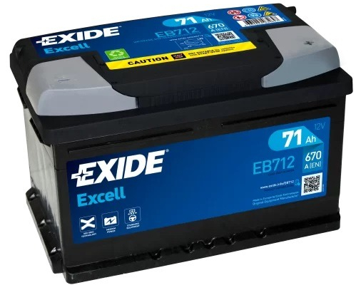 Ogłoszenie - Akumulator  71Ah 670A EN  Exide Excell PRAWY PLUS - Piotrków Trybunalski - 359,00 zł