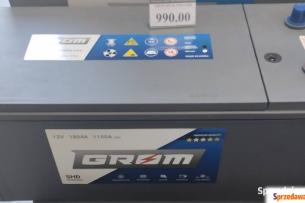 Ogłoszenie - Akumulator 180Ah 1150A Grom SHD Premium  - Darmowy dowóz i wymiana - Szczecin - 990,00 zł