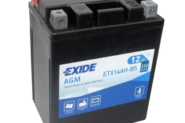 Ogłoszenie - Akumulator motocyklowy 12Ah 210A Exide Etx14Ah-Bs Ytx14AH-Bs 12V En L+ - Darmowy dowóz i wymiana - Szczecin - 210,00 zł