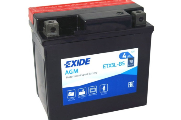 Ogłoszenie - Akumulator motocyklowy 4Ah 70A ExideEtx5L-Bs Ytx5L-Bs 12V en P+ - Darmowy dowóz i wymiana - Szczecin - 98,00 zł