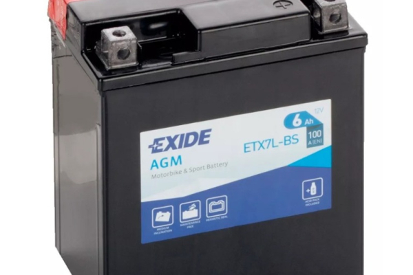 Ogłoszenie - Akumulator motocyklowy 6Ah 100A Exide Etx7L-Bs Ytx7L-Bs 12V en P+ - Darmowy dowóz i wymiana - Szczecin - 105,00 zł