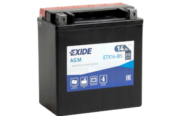 Ogłoszenie - Akumulator motocyklowy 14Ah 215A Exide Etx16-BS Ytx16-BS 12V en L+ - Darmowy dowóz i wymiana - Szczecin - 240,00 zł