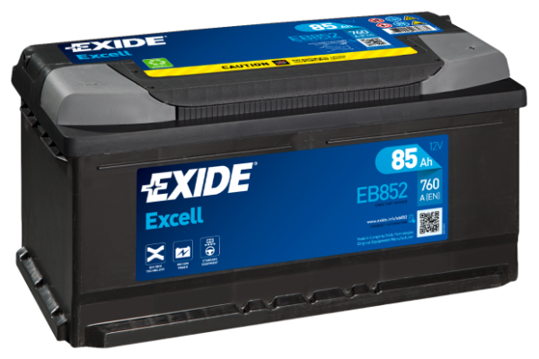 Ogłoszenie - Akumulator 85Ah 760A EB852 Exide Excell - Poznań - 450,00 zł