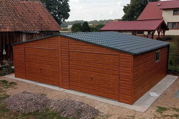 Ogłoszenie - Garaż blaszany 7x5 dwustanowiskowy z blachodachówką  Montaż gratis - Tczew - 14 800,00 zł