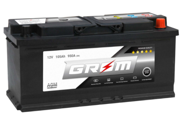 Ogłoszenie - Akumulator 105Ah 950A Grom Agm Start&Stop Prawy Plus - 960,00 zł