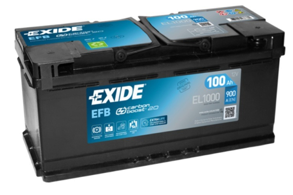 Ogłoszenie - Akumulator Exide Start Stop EFB 100Ah 900A EL1000 PRAWY PLUS - Rumia - 670,00 zł