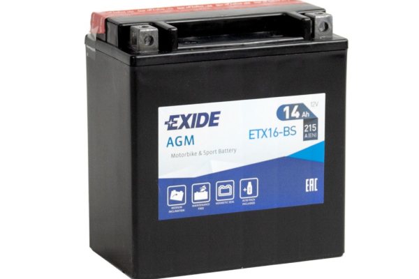Ogłoszenie - Akumulator motocyklowy EXIDE ETX16-BS YTX16-BS 12V 14Ah 215A EN L+ - Rumia - 240,00 zł
