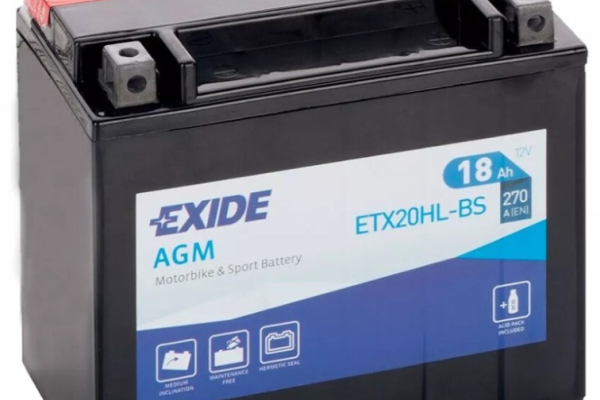 Ogłoszenie - Akumulator motocyklowy EXIDE ETX20HL-BS YTX20HL-BS 12V 18Ah 270A EN P+ - Rumia - 255,00 zł