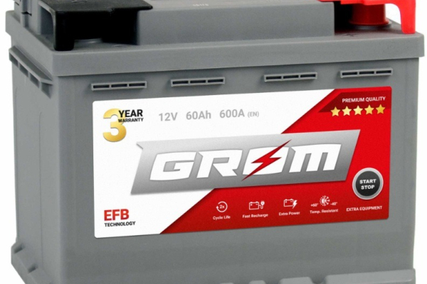 Ogłoszenie - Akumulator GROM EFB START&STOP 60Ah 600A Prawy Plus DTR - Rumia - 470,00 zł