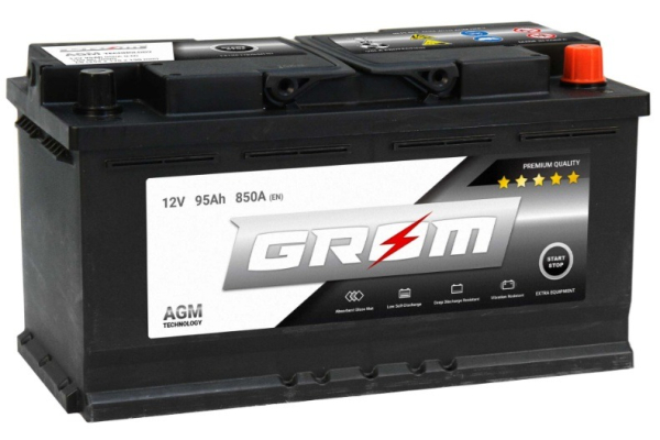 Ogłoszenie - Akumulator GROM AGM START&STOP 95Ah 850A Prawy Plus - Rumia - 860,00 zł