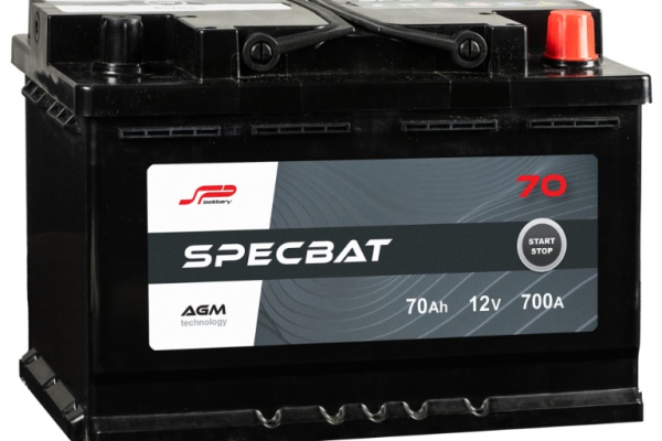 Ogłoszenie - Akumulator 70Ah 700A SPECBAT AGM START&STOP Prawy Plus SPECPART TCZEW - Tczew - 568,00 zł