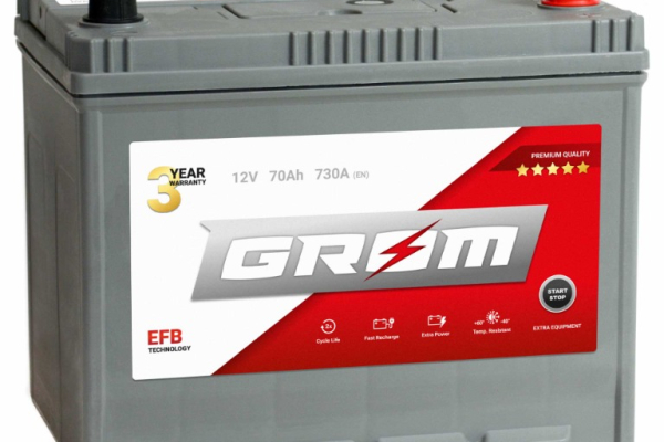 Ogłoszenie - Akumulator 70Ah 730A GROM EFB START&STOP Japan Prawy Plus DTR SPECPART TCZEW - Tczew - 540,00 zł