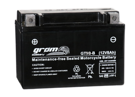 Ogłoszenie - Akumulator GT9B-B YT9B 12V 8Ah 120A L+ Grom - Gdańsk - 140,00 zł