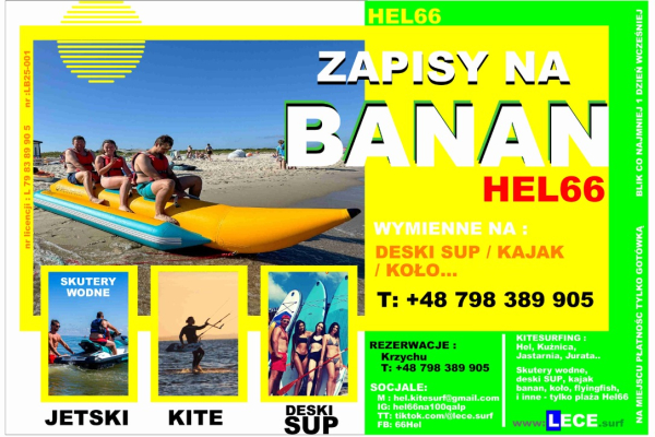 Ogłoszenie - SKUTERY WODNE HEL 66 - Gdynia - 150,00 zł