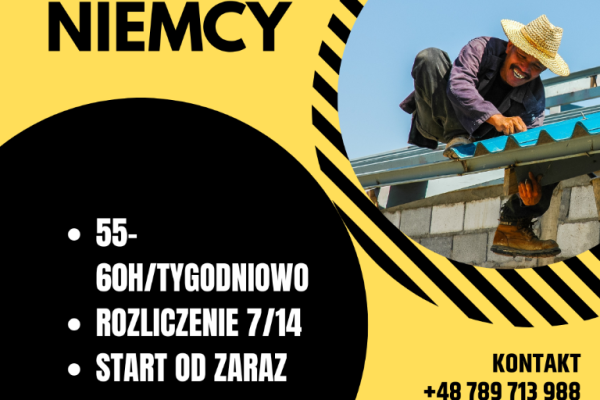 Ogłoszenie - Praca na dachu naprawa membramy NIEMCY - Niemcy - 100,00 zł