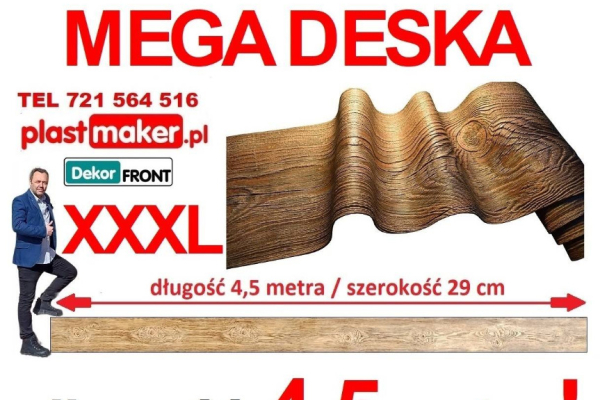 Ogłoszenie - belki rustykalne sufitowe maskownice NA WYMIAR drewna fake wood elastyczna deska - 33,00 zł