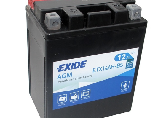 Ogłoszenie - Akumulator ETX14AH-BS YTX14AH-BS 12V 12Ah 210A Exide - Gdańsk - 245,00 zł