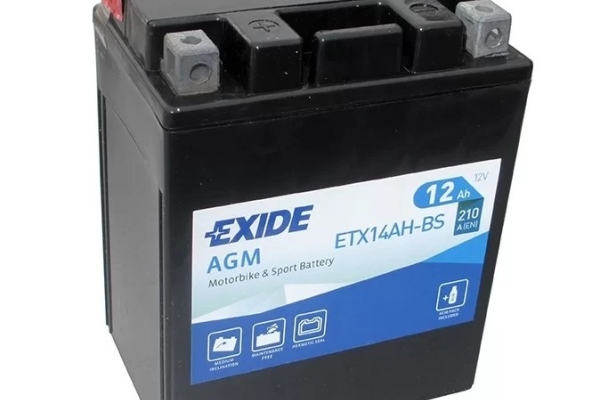 Ogłoszenie - Akumulator ETX14AH-BS YTX14AH-BS 12V 12Ah 210A EN L+ EXIDE - Gdańsk - 245,00 zł