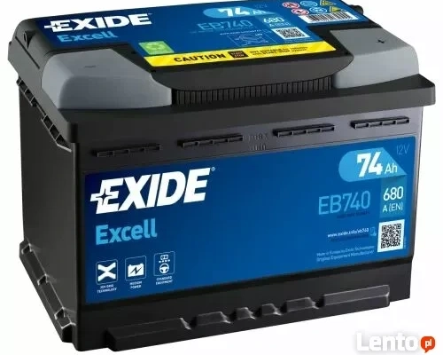 Ogłoszenie - Akumulator 74Ah 680A Exide Excell P+ DARMOWY DOWÓZ !!! - Radom - 359,00 zł