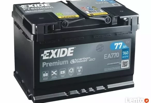 Ogłoszenie - Akumulator 77Ah 760A Exide Premium DARMOWY DOWÓZ !! - Radom - 389,00 zł