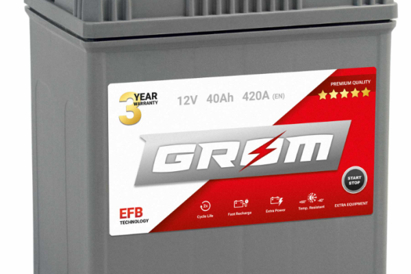 Ogłoszenie - Akumulator 40Ah 420A en Grom EFB Start Stop - Luboń - 330,00 zł