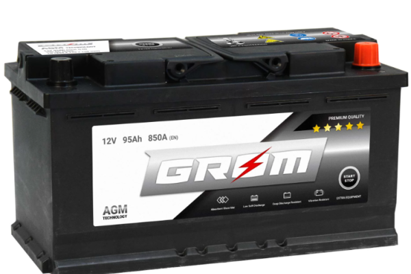 Ogłoszenie - Akumulator 95Ah 850A en Grom Agm - Luboń - 860,00 zł