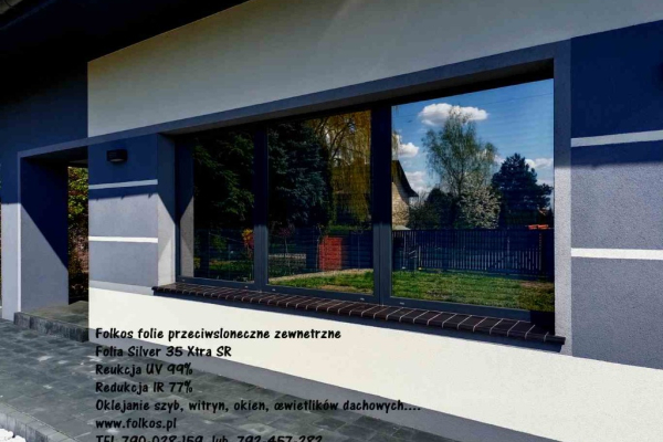 Ogłoszenie - Folia Silver 35 Xtra SR- Folie przeciwsłoneczne zewnetrzne Warszawa - Folia z filtrem UV i IR -Usługa Oklejania - Białołęka - 187,00 zł