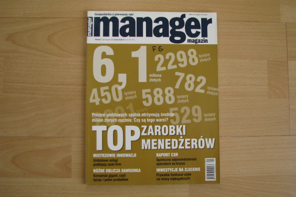 Ogłoszenie - Manager Magazin – miesięcznik 2005r, 2006r, 2007r, 2008r, 2009r - Kraków - 12,00 zł