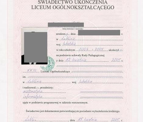 Ogłoszenie - Kupię maturę z wpisem CKE Ile kosztuje matura z wpisem Kupię maturę z wpisem CKE Kupno matury Forum - Włocławek - 950,00 zł