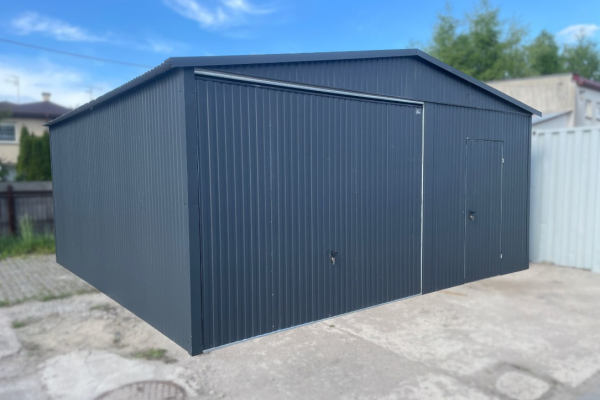 Ogłoszenie - Garaż Blaszany Blaszak 6x5 ciemny grafit RAL | Producent ROBSTAL - Wielkopolskie - 8 900,00 zł