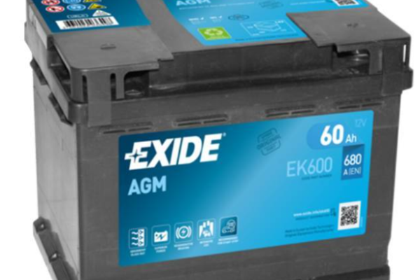 Ogłoszenie - Akumulator 60Ah 680A Exide AGM start&stop EK600 - Kościerzyna - 550,00 zł