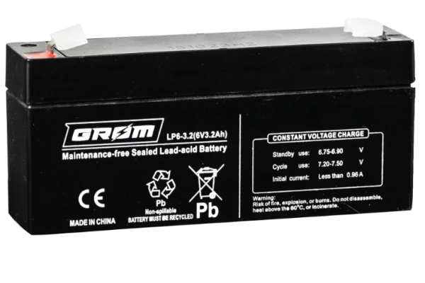 Ogłoszenie - Akumulator GROM LP6-3.2 3.2Ah 6V - Gdynia - 35,00 zł