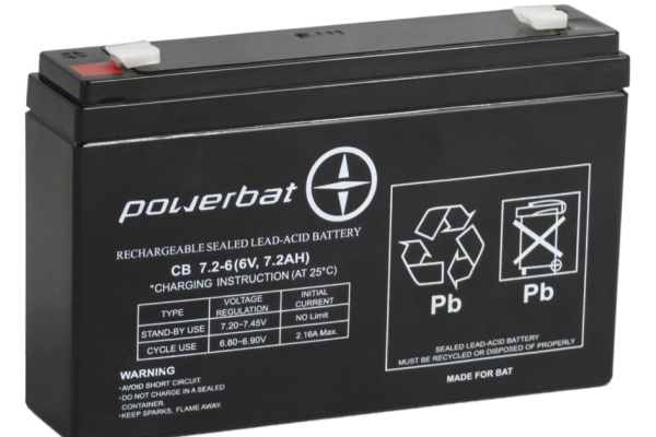 Ogłoszenie - Akumulator żelowy POWERBAT CB 7.2-6 6V 7.2Ah - Gdynia - 45,00 zł