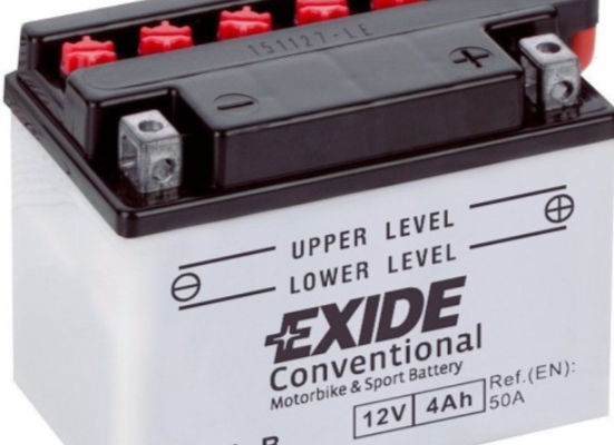 Ogłoszenie - Akumulator motocyklowy EXIDE EB4L-B YB4L-B 12V 4Ah 50A EN P+ - Gdynia - 65,00 zł