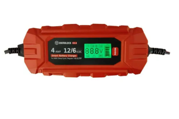 Ogłoszenie - Automatyczna ładowarka mikroprocesorowa Enerblock 6/12V 4A LFP AGM GEL EFB - Kościerzyna - 169,00 zł