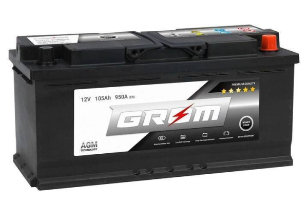Ogłoszenie - Akumulator  105Ah 950A  GROM AGM START&STOPPrawy Plus - Piotrków Trybunalski - 960,00 zł