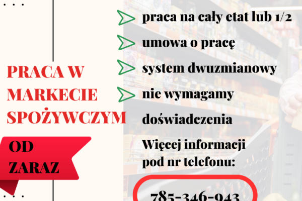 Ogłoszenie - Praca w markecie, Dino Polska S.A., Czernica - Wrocław