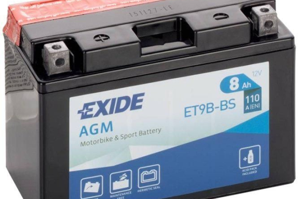 Ogłoszenie - Akumulator motocyklowy 12V 8Ah 110A EN L+ EXIDE ET9B-BS YT9B-BS - Gdańsk - 130,00 zł