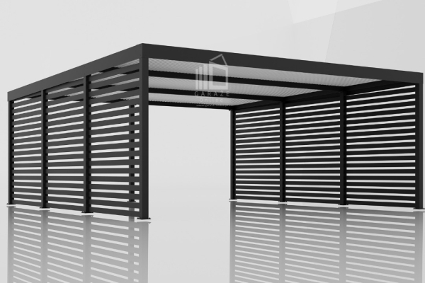Ogłoszenie - CarPort PREMIUM - Wiata samochodowa 6x5,7 Antracyt Zabudowa - ID951 - Łowicz - 27 700,00 zł