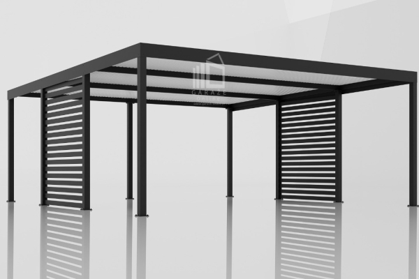 Ogłoszenie - CarPort PREMIUM - Wiata samochodowa 6x5 Antracyt Zabudowa - ID953 - Zgorzelec - 19 800,00 zł