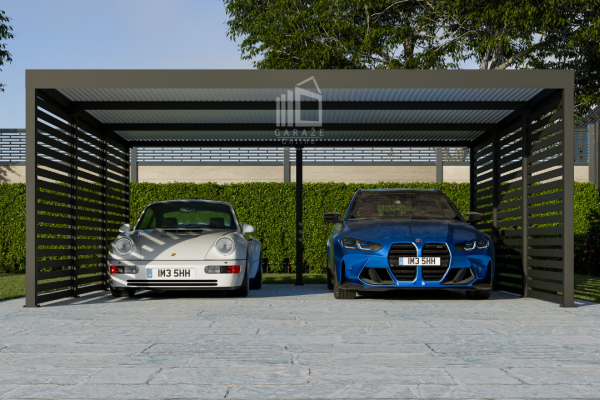 Ogłoszenie - CarPort PREMIUM - Wiata samochodowa 6x5,7 Antracyt Zabudowa - ID951 - Łowicz - 27 700,00 zł