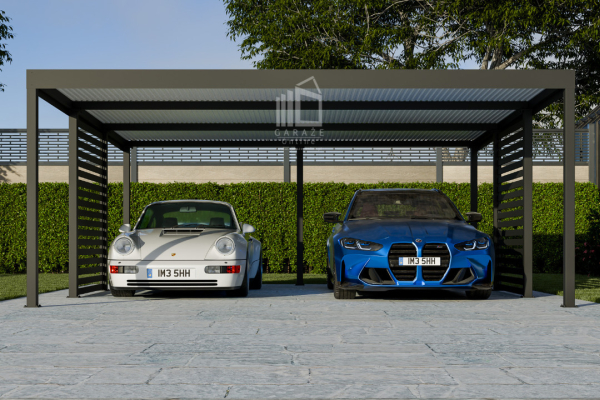 Ogłoszenie - CarPort PREMIUM - Wiata samochodowa 6x5 Antracyt Zabudowa - ID953 - Zgorzelec - 19 800,00 zł