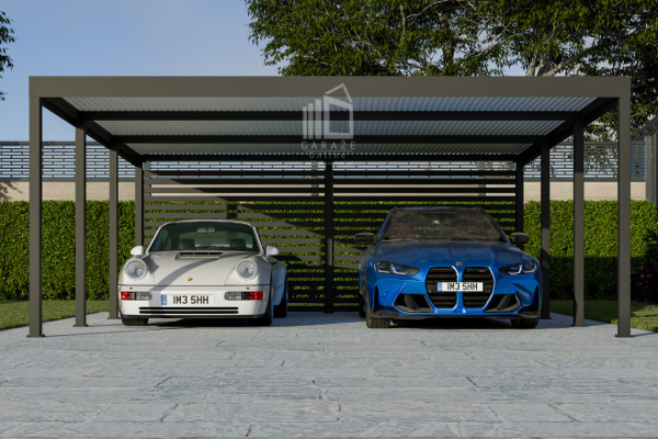 Ogłoszenie - CarPort PREMIUM - Wiata samochodowa 6x5,5 Antracyt Zabudowa - ID954 - Kostrzyn nad Odrą - 22 950,00 zł