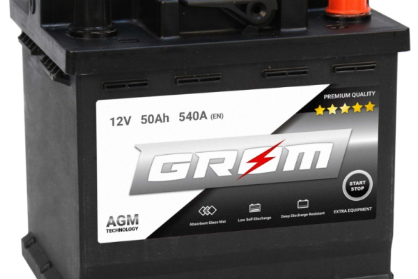 Ogłoszenie - Akumulator  50Ah 540A Prawy Plus GROM AGM START&STOP - 520,00 zł