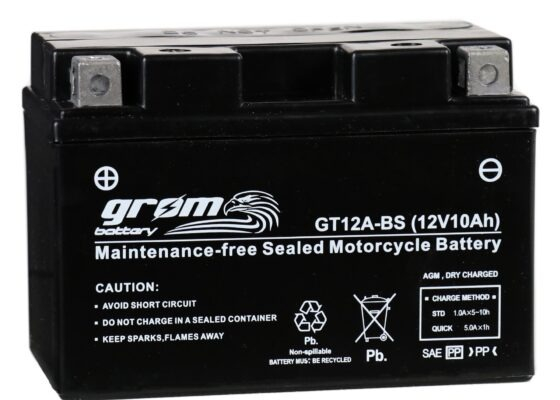Ogłoszenie - Akumulator GT12A-BS YT12A-BS 12V 10Ah 180A L+ Grom - Gdańsk - 185,00 zł