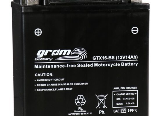 Ogłoszenie - Akumulator GTX16-BS YTX16-BS 12V 14Ah 230A L+ Grom - Gdańsk - 235,00 zł